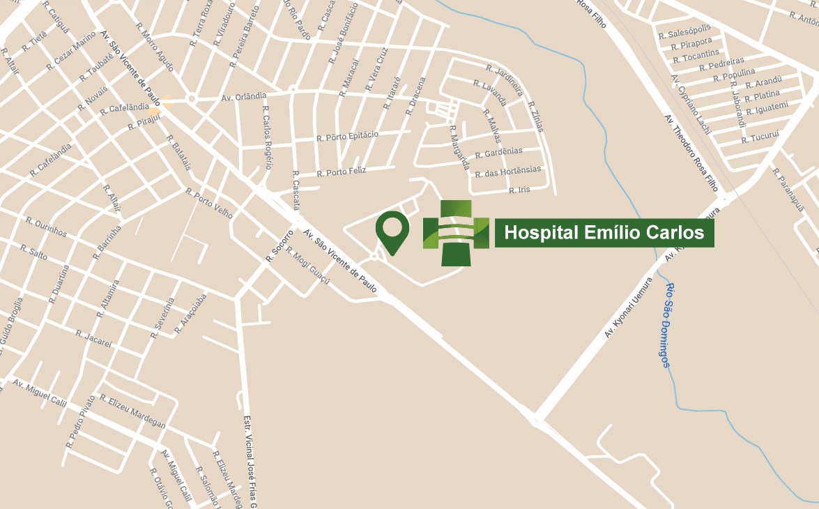 Mapa Hospital Emílio Carlos